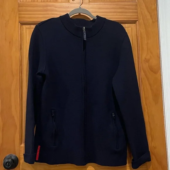 Prada Wool Zip Cardigan